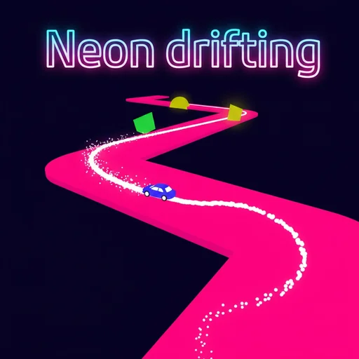 Neon drifting logo